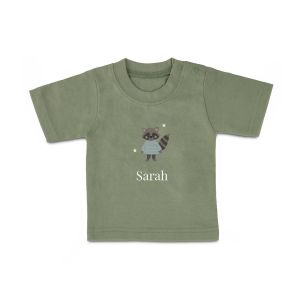 T-Shirt B&eacute;b&eacute; - Imprim&eacute; - Manches Courtes - Vert - 9 &agrave; 12 mois
