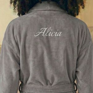 Peignoir Femme personnalis&eacute; - Gris (L/XL)