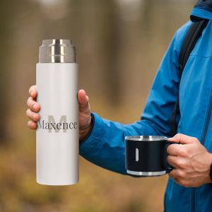 Thermos personnalis&eacute; avec tasse - 500ml