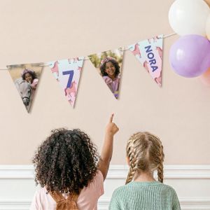 Guirlande de fanions personnalis&eacute;s - Triangle - M - 5 m