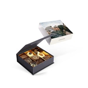 Bo&icirc;te de chocolats personnalis&eacute;e - No&euml;l - 9 pi&egrave;ces