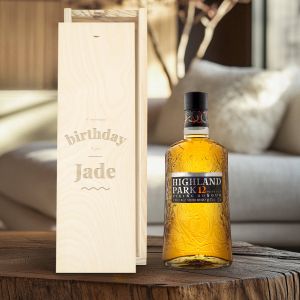 Whisky Highland Park 12 ans - Coffret gravé