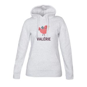 Sweat &agrave; capuche femme personnalis&eacute; - Gris