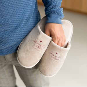 Chaussons personnalis&eacute;es - Beige - 36/38