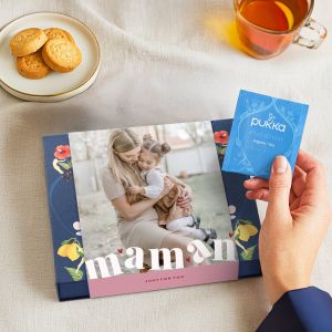 Boîte de thé personnalisée contenant 30 sachets de thé Pukka