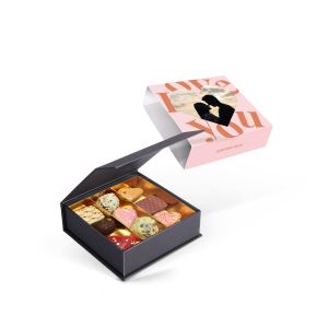 Chocolats de luxe personnalis&eacute; - Amour - 9 pi&egrave;ces