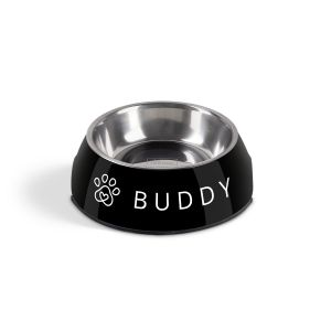 Gamelle personnalis&eacute;e pour chien - Noir - 160 ml