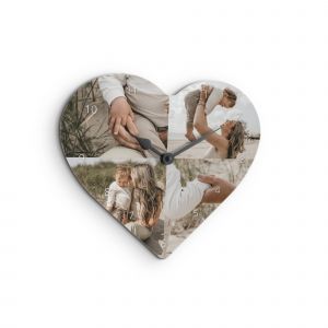 Horloge personnalisée - Coeur - Moyenne