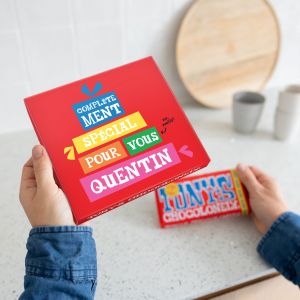 Coffret cadeau Tony"s Chocolonely personnalisé - Chocolat au Lait