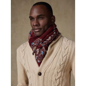 &Eacute;charpe edison bordeaux &agrave; motifs<br />   taille : u...