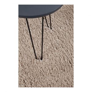 Tapis recycl&eacute; uni longues m&egrave;ches design Whisper 60x120 Beige