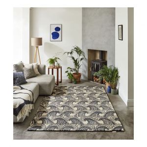 Tapis laine moderne tuft&eacute; main rectangle Ride The Wave