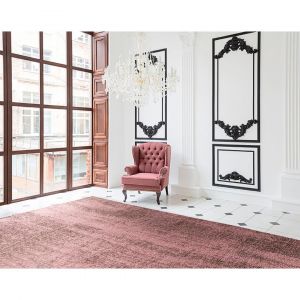 Tapis design abstrait rectangle intérieur Loan 320x420 Aubergine