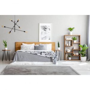 Tapis shaggy en polyester doux uni Heaven 200x290 Argent&eacute;