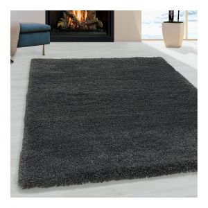 Tapis shaggy moelleux uni rectangle Cloudy 140x200 Gris