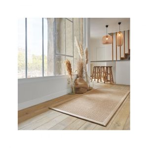 Moquette tissée plat naturel épaisseur 5mm Rostone III 4 m Beige