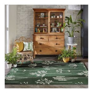 Tapis floral laine moderne tuft&eacute; main Stipa 120x180 For&ecirc;t