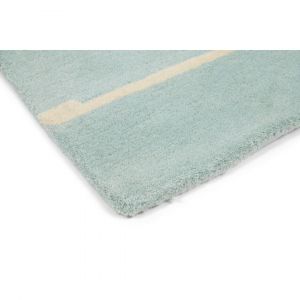 Tapis tuft&eacute; main moderne laine rectangle Mr Fox 140x200 Bleu