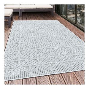 Tapis gris int&eacute;rieur et ext&eacute;rieur graphique Frencie 160x230 Gris