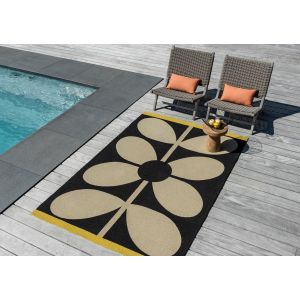 Tapis extérieur et intérieur Giant Sixties Stem 160x230 Noir