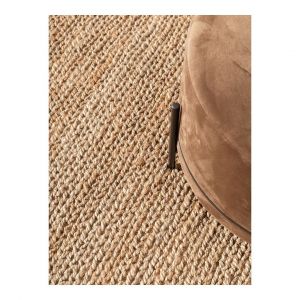 Tapis naturel jute et coton tissé main Japandi 200x300 Naturel
