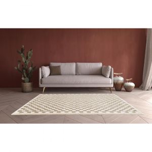 Tapis shaggy design salon Hays 200x290 Beige
