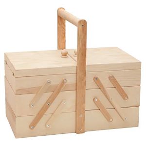 Boîte à couture en bois, 40 x 22 x 22 cm