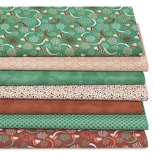 Lot patchwork "relax", vert/color&eacute;, s&eacute;rie "Mona"