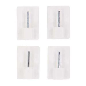 buttinette Crochets autocollants pour tringles &agrave; rideaux, blanc