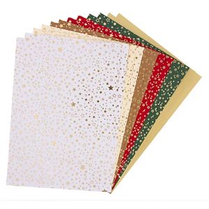 Heyda Bloc de papier "&eacute;toiles de No&euml;l", 21 x 29,7 cm, 12 feuilles