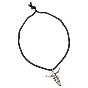 Cha&icirc;ne "Cr&acirc;ne de taureau", argent&eacute;