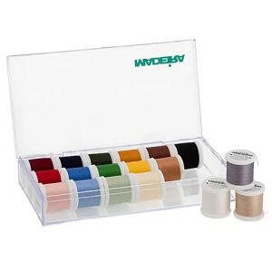 Madeira fil pour broderie machine et quilting "Cotona 30", contenu : 18 bobines