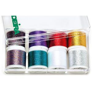 MADEIRA Fil à broder métallisé "multicolores", contenu : 8 bobines