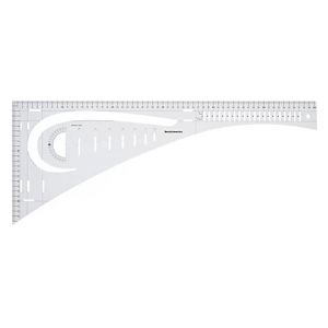 buttinette R&egrave;gle de tailleur, graduation en cm, dimensions : 60,5 x 24,6 cm