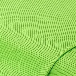 Tissu jersey &agrave; fines c&ocirc;tes, vert pomme