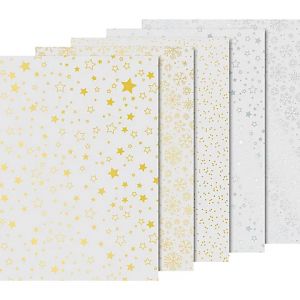 Papier transparent "&eacute;toiles", 21 x 29,7 cm, 10 feuilles