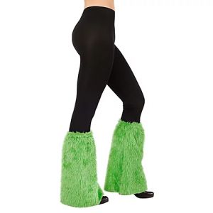 Guêtres "peluche", vert fluo