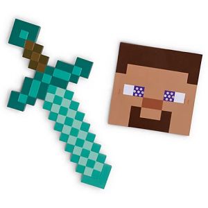 Minecraft Kit d’accessoires pour enfant Épée en diamant et masque "Steve"