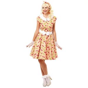 buttinette Robe rock'n'roll "cerises" pour femmes