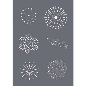 Rayher Pochoir pour sérigraphie "pois"