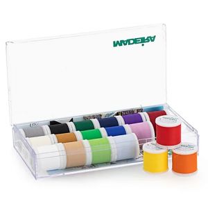 Madeira fil pour broderie machine "frosted matt", 18 bobines