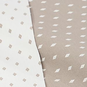 Tissu damassé "mini-losange", taupe