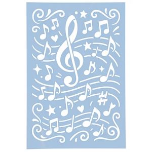 buttinette pochoir "musique", 20 x 29,5 cm