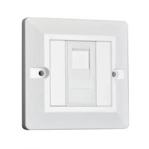 Prise murale &agrave; encastrer RJ45 (simple ou double) Simple