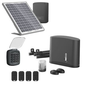 Motorisation solaire avec digicode Avidsen Zenia pour portail coulissant 4 m
