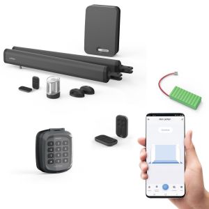 Motorisation connect&eacute;e pour portail &agrave; battants Teha Connect + batterie de secours + digicode + 2 t&eacute;l&eacute;commandes supp.