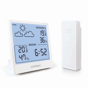 Station m&eacute;t&eacute;o r&eacute;tro&eacute;clair&eacute;e avec sonde ext&eacute;rieure sans fil - Avidsen - 107253