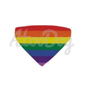 Collier bandana chien drapeau gay