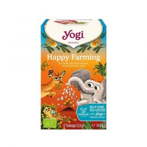 Yogi-tea - Infusion Bio Happy Farming - Rooibos Vanille & Citronnelle, 17 Sachets - Compl&eacute;ments Alimentaires