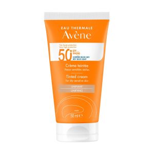 Av&egrave;ne - Solaire - Cr&egrave;me Teint&eacute;e Spf50+ - Visage - Peaux Sensibles Et S&egrave;ches, 50ml - Cr&egrave;me Solaire Teint&eacute;e
